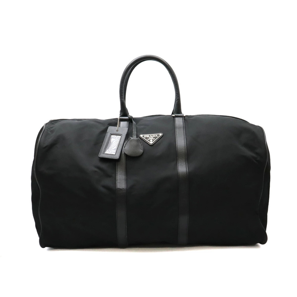 Prada Tessuto Boston bag travel leather black Nero Black